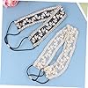 Mipcase 2 pièces Bandeau Dentelle avec Perles Accessoires Cheveux Élégants pour Femmes Élastique Noir et Beige Mariage Fête et Usage Quotidien #4