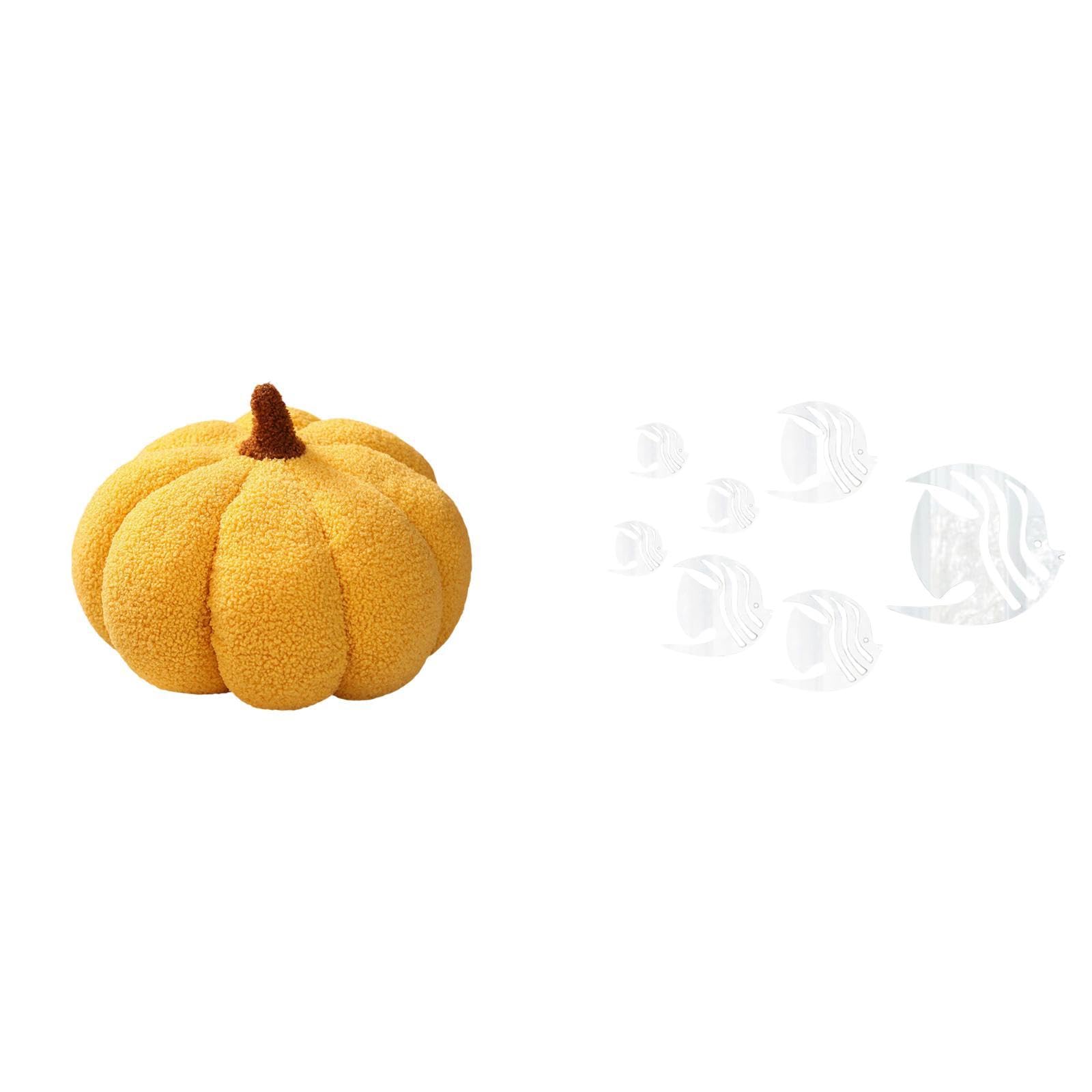 Halloween Pumpkin Plush Cushion Sofa Decor with Acrylic Mirror Fish Wall Stickers Removable for Bedroom and TV Background|Home & Garden | Home D?©cor | Pillows-image-48