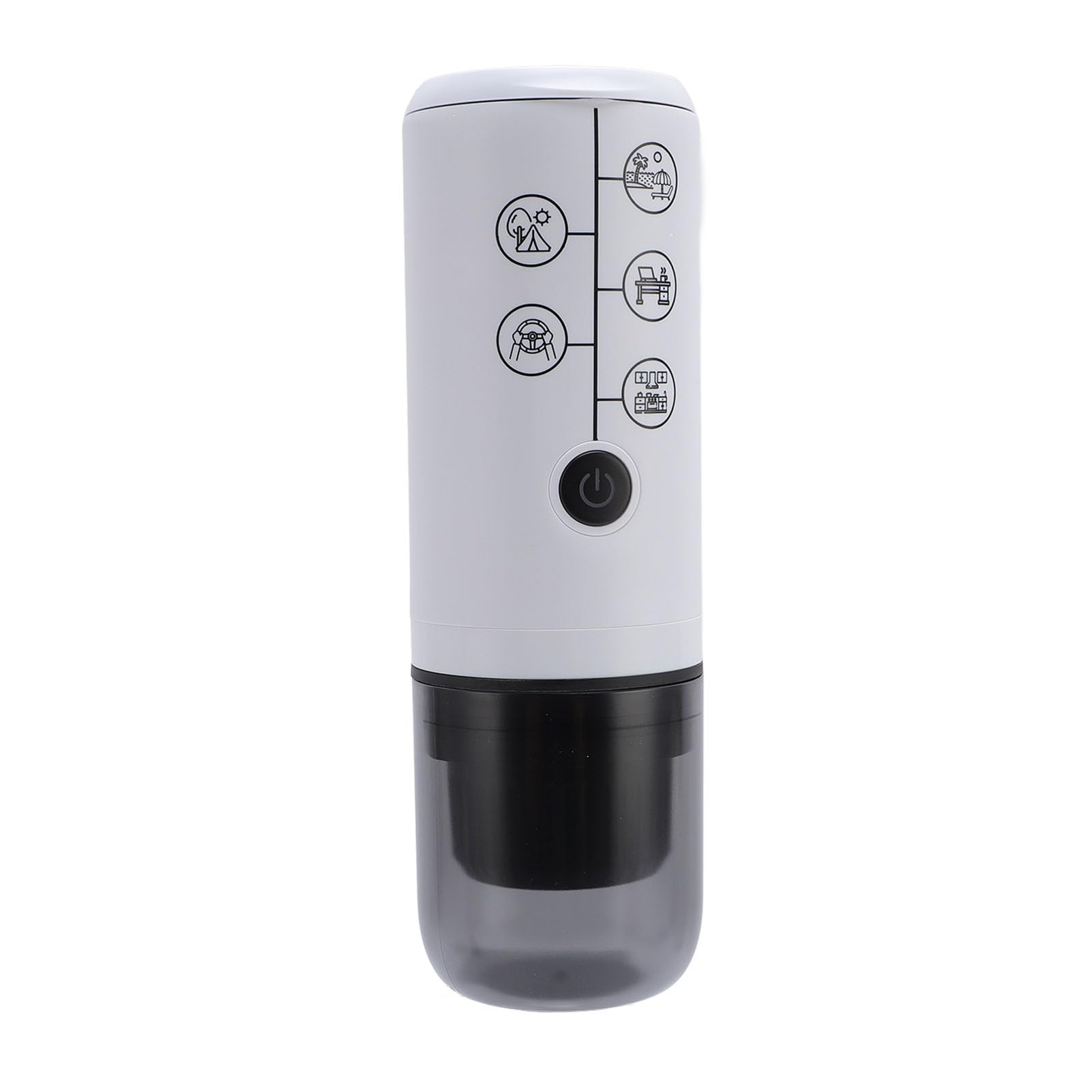 Pongnas Caffettiera Elettrica Portatile da 17 Bar per Viaggi in Campeggio all'aperto – Doppio Scomparto per caffè Macinato in Polvere e Capsule – Batteria Senza Fili da 2600 MAh – 120 Ml – Peso