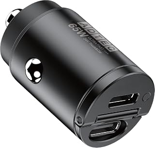 アドテック カーチャージャー 65W【USB-C x2ポート】超小型 ツライチ シガーソケット PD PPS 急速充電 高速充電 36W出力 12V車 24V車 トラック 蓋が閉まる 車載充電器 iPhone 17 ノートパソコン スマホ Switch Type-C タイプc 軽量 コンパクト シガー ACPD-V065C2