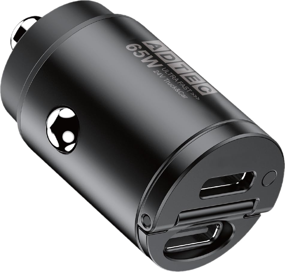 Amazon.co.jp: アドテック カーチャージャー 65W【USB-C x2ポート】超