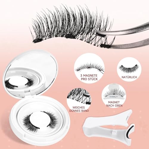 Higu clace Magnetic Eyelashes Set, No Eyeliner, Magnetic Eyelashes with Applicator, Natural Looking, No Glue Needed : Amazon.com.be: Beauty
