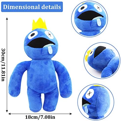 CNSSKJ Rainbow Friends Plush Toy, Rainbow Friends Blue Plush Blue Rainbow Friends Toys Rainbow Friends Plush Rainbow Friends Plush Doll Blue Toys From Rainbow Friends for Game Fans and Kids