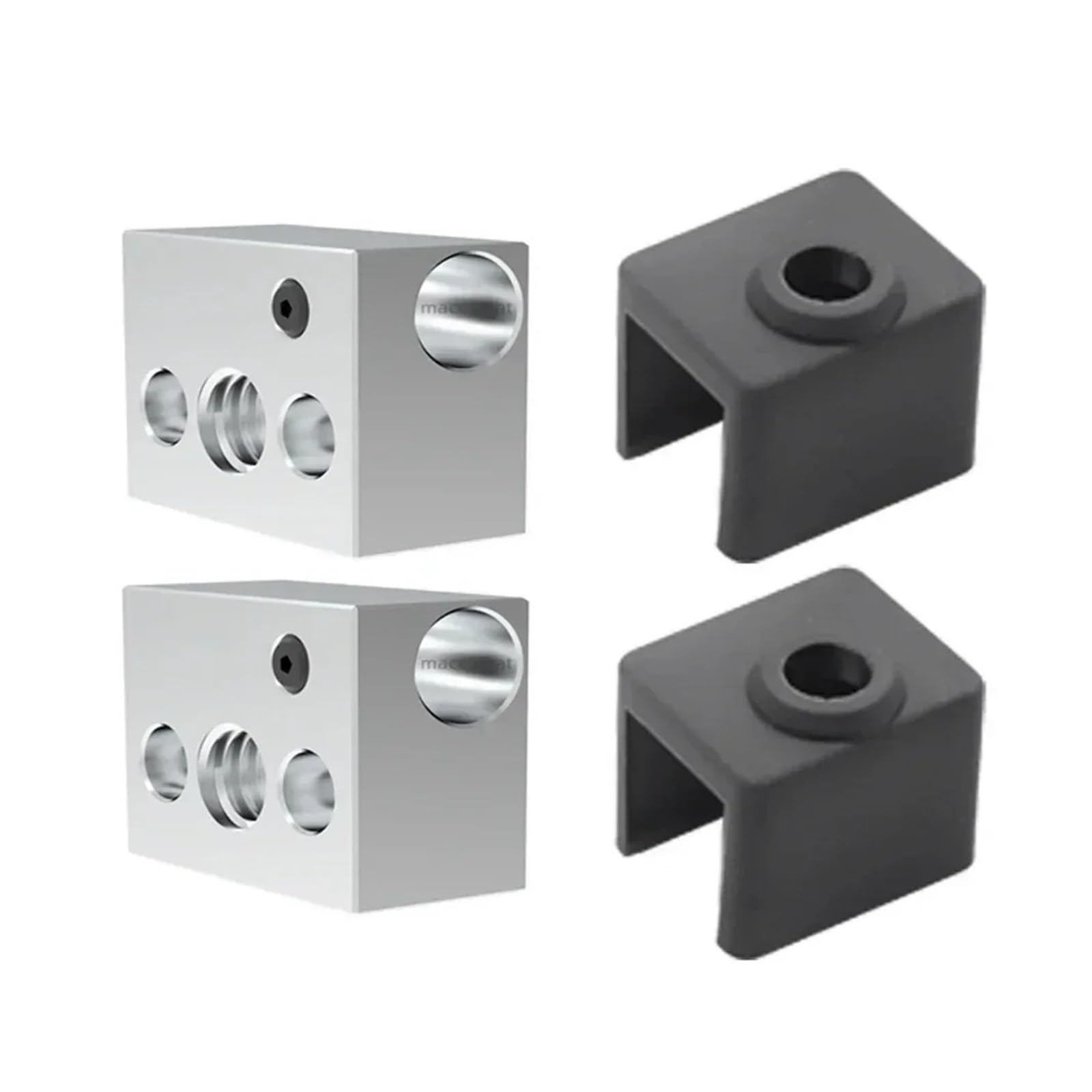 tianwandong 1-5set for 4 Hotend Kit Düse for 4 pro Beheizten Block Bimetall Heatbreak Throat Patrone Heizung(3set)