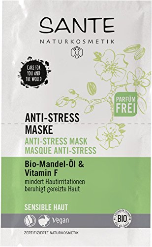 Preisvergleich Produktbild SANTE Naturkosmetik Anti-Stress Maske, Beruhigt gereizte Haut, Spendet intensive Feuchtigkeit, 1x8g