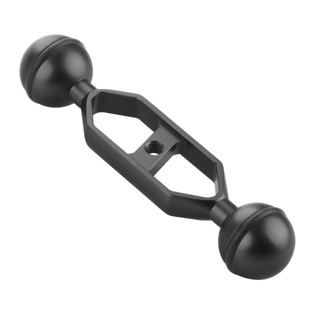 DAIQIPA Ball Clip Camera 5.0 Inch 12.7 cm Aluminum Alloy Double Spherical Arm Lightweight Anti-Corrosion, Suitable for Underwater Flashlight/Video Light (Color : Black)