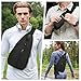 Aucuu Sling Rucksack, Brusttasche Sling Bag Klein, Schultertasche, Multipurpose Crossbody Bag, Crossbody Umhängetasche mit Kopfhörerloch, Schulterrucksack für Wandern Reisen Klettern Herren Damen