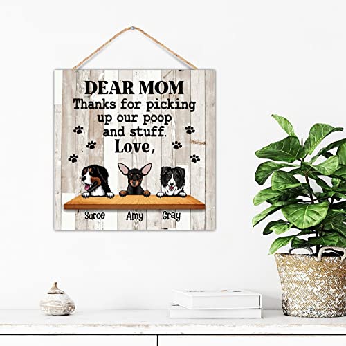 Placa de pared personalizada con foto de perro de madera de palé CustonCares 5
