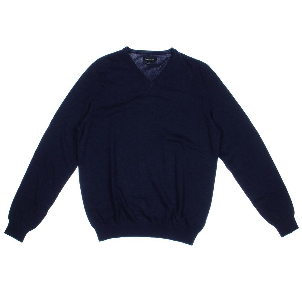 Van Heusen Men's Long Sleeve Solid Basic V-Neck Sweater