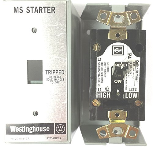CUTLER HAMMER EATON MST01SN SIZE 1 HP 120/240V NEMA 1 1P MANUAL TOGGLE MOTOR STARTER