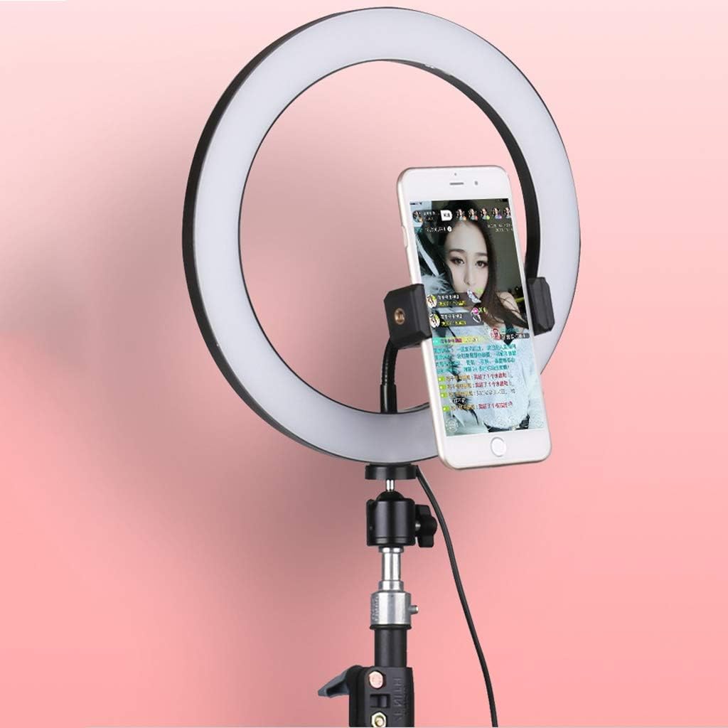 Selfie Light，Tripod Stand Cell Phone Holder for Live Stream Makeup, Mini Led Camera Video Photography Compatible with