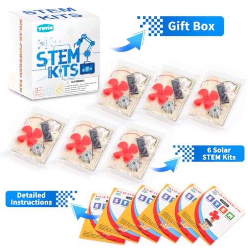 6 Set Solar Fan STEM Kits for Kids Ages 6-12, Science Kits for Classroom - Image 3