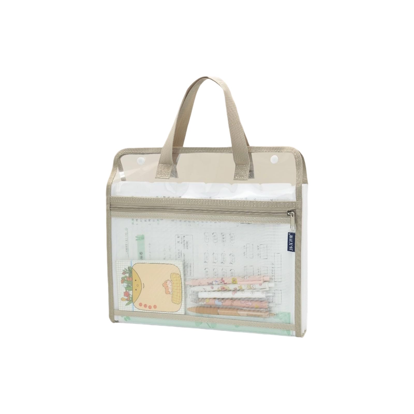 XAGMODSHN 13 Pockets Expanding Document Folder Water Resistant Clear PVC File Organiser Expandable File Organiser Sorting Expandable