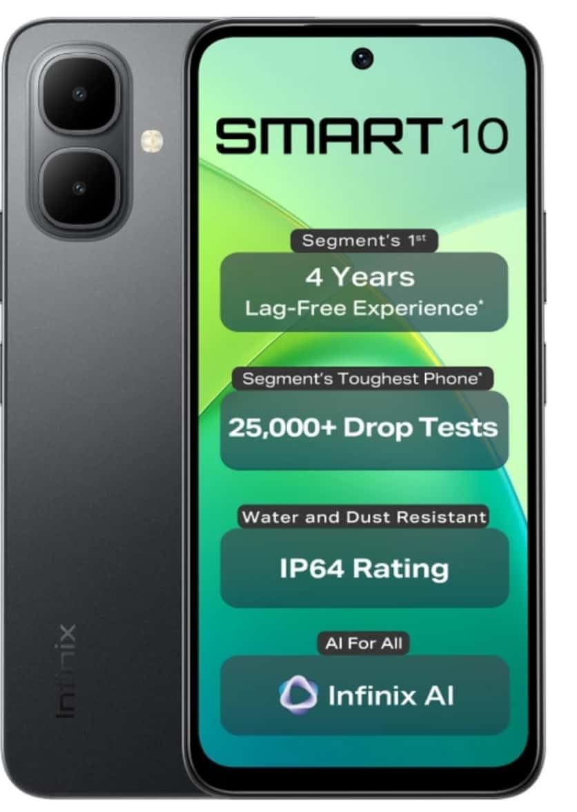 Infinix Smart 10 (Sleek Black, 64 GB) (4 GB RAM) Infinix Smart 10 (Sleek Black, 64 GB) (4 GB RAM)