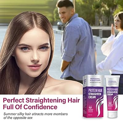 Lovely Bamboo Hair Straightener Cream, Silk & Gloss, Protein Correcting, Nourishing & Fast Smoothing for All Hair Types