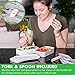 Max K Bento Box with Stainless Steel Cutlery and Carrying Handles, Lunchbox for Adults, Kids and Children, Hot or Cold Food Storage, 3 Trays, Cool Grey