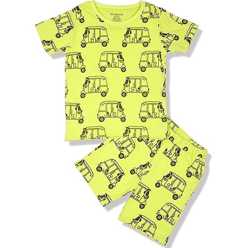 Image of Be Awara Kids Printed Half Sleeves T-shirt & Shorts Clothing Sets, 100% Cotton Soft Unisex Cord Set, Comfortable Wear for Kids With Cool Prints, Everyday Casual Wear for Boys & Girls