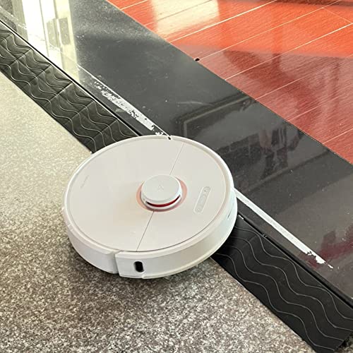 Portable Threshold Ramp, Wheelchair Entrance Ramp Indoor Plastic Uphill Mat Thicken The Bottom of The Grid 5 Colors for Home, Bathroom, Easy to Install (Color : Black, Size : 100x10x3.5cm)