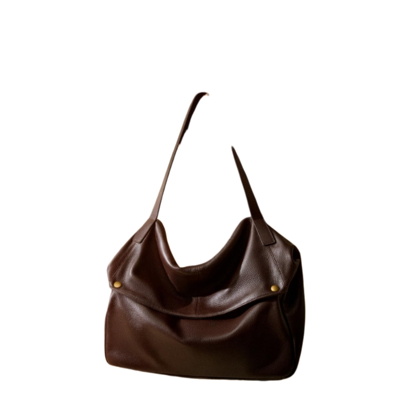 beauty case Borsa A Spalla Morbida Durevole Di Grande Capacità In Pelle Grano Superiore Per L'uso Quotidiano Dei Viaggi Lavoro-dark Brown-36 13 32cm
