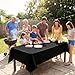 pepmily 8 Pack Black Tablecloths 60x102 Inch Table Cloths for 6 Foot Rectangle Tables, Wrinkle Resistant Washable Rectangular Fabric Table Cover for Dining Wedding Banquet Camping Party