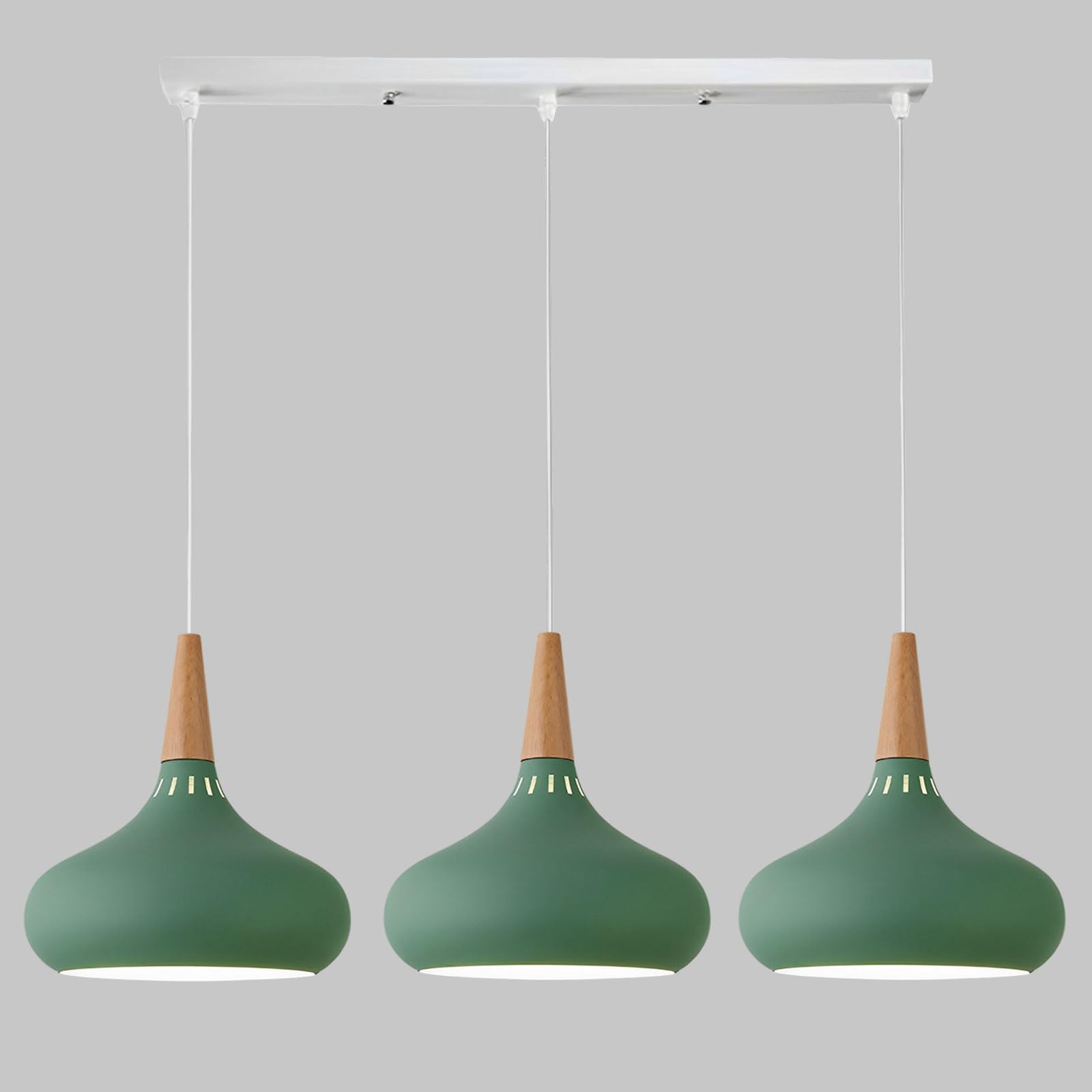 SXSHEYS Nordic Indoor Pendant Lamp Modern Linear Chandeliers Kitchen Island Hanging Lighting 3 Light E26 Fixtures Height Adjustable For Dining Room