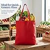 IMFAA Pack of 10 Premium-Quality Long Lasting 100% Cotton Canvas Tote Reusable Shopping Bags Ideal for Printing and Embroidery (Red,Large 50x40x60) #4