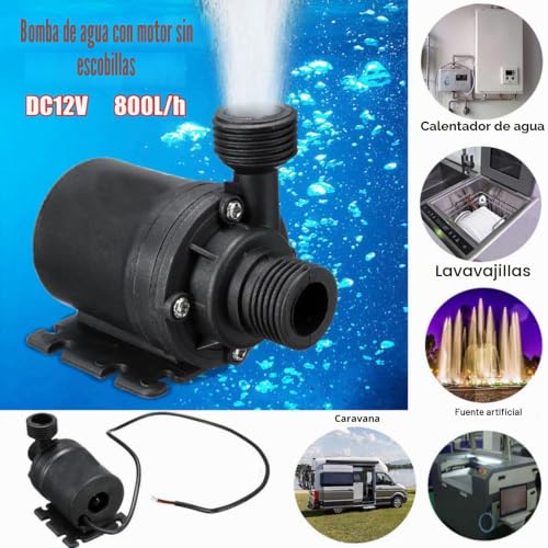 Bomba de agua solar de 800L/H sumergible con panel de 20W eficiente 5