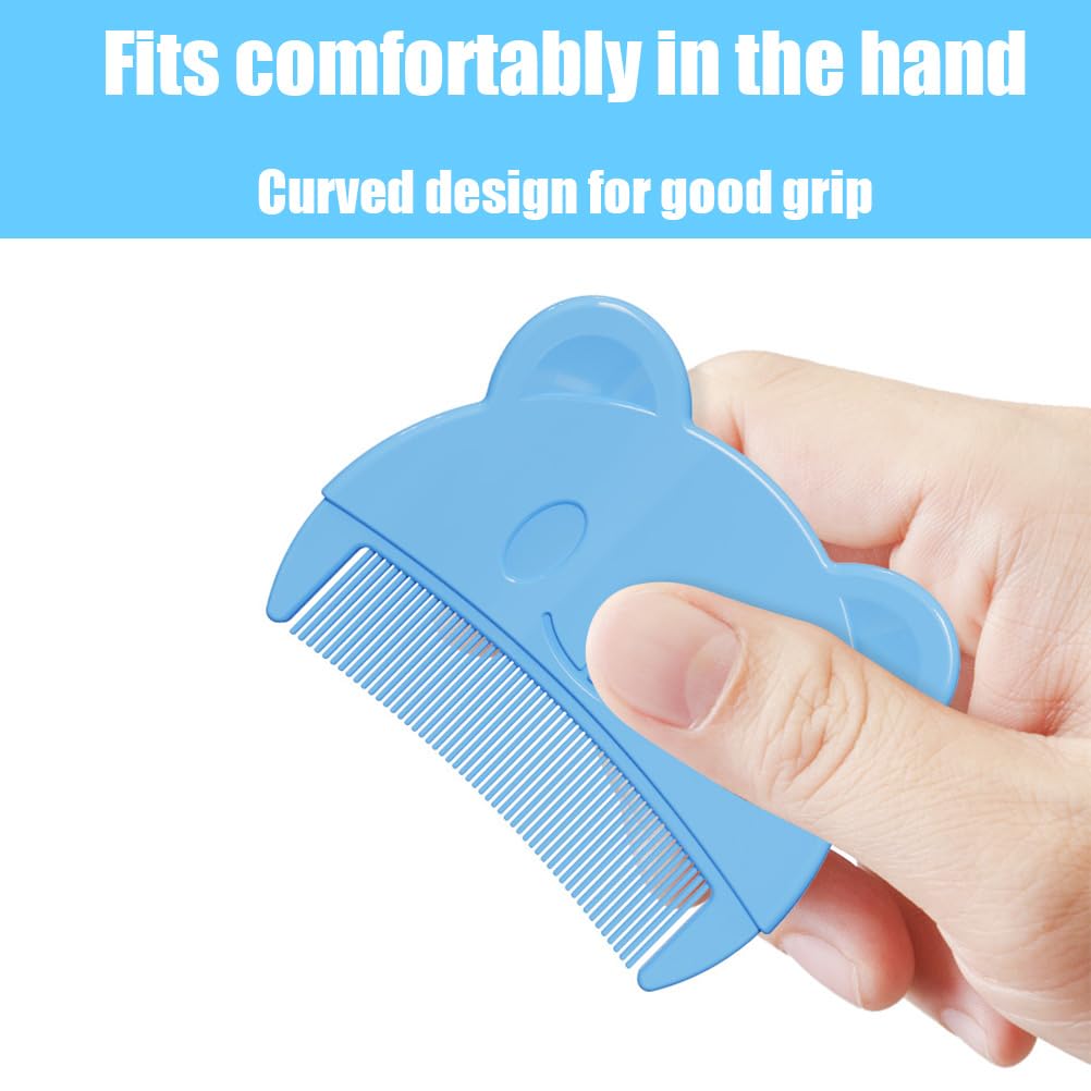 Set di 2 Pettini per Neonati in Blu - Pettini e Spazzole in Silicone per il Massaggio del Cuoio Capelluto - Ideali per i Piccoli Bambini
