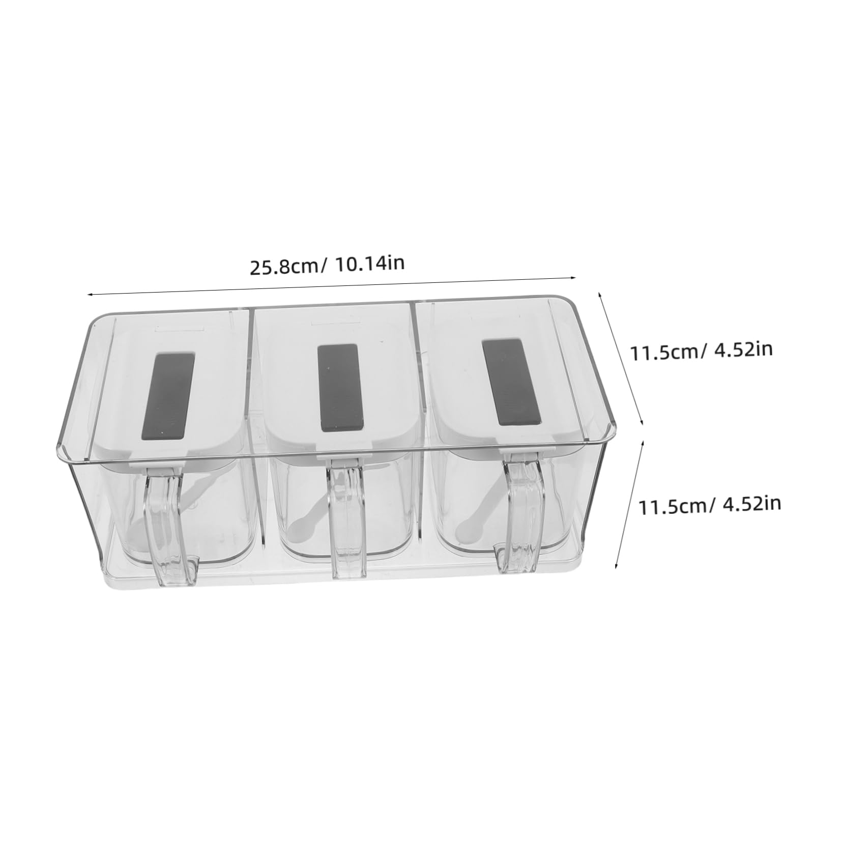 TOPBATHY Boîte à Épices Élégant Transparente avec Couvercle Hermétique en Pet Set Mural pour Rangement de Condiments Cuisine