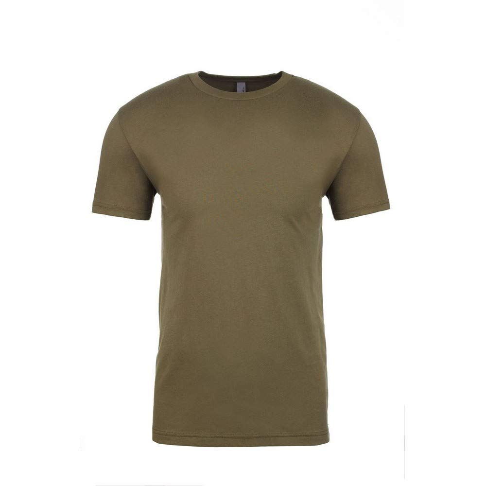 Next Level Adults Unisex Crew Neck T-Shirt (L) (Military Green)