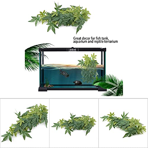 VIFERR Artificial Plant Aquarium Decoration Fake Leaves Aquarium Green Plants Reptile Terrarium Ornaments Fish Tank Decor(50cm) - Image 4