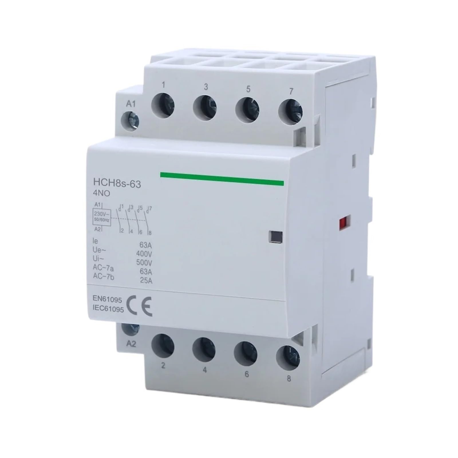Contacteur modulaire 4P 63A pour tableau électrique rail DIN - 6