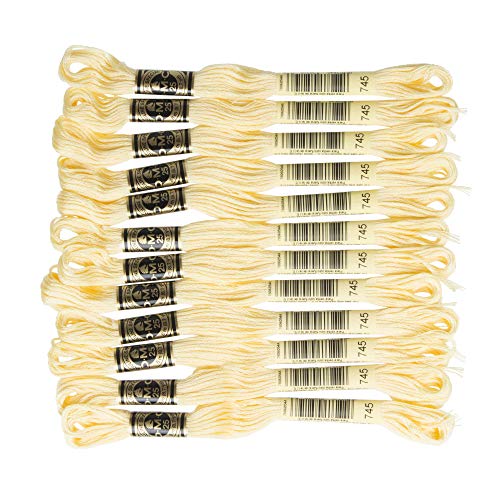 Image of DMC 6-Strand Embroidery Cotton Floss, Light Pale Yellow