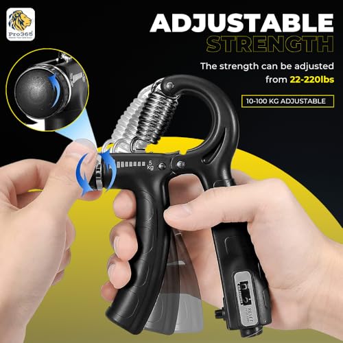 PRO365 Combo of Counter Hand Gripper and Finger Gripper Finger Exerciser (With Counter Timer) - Image 5