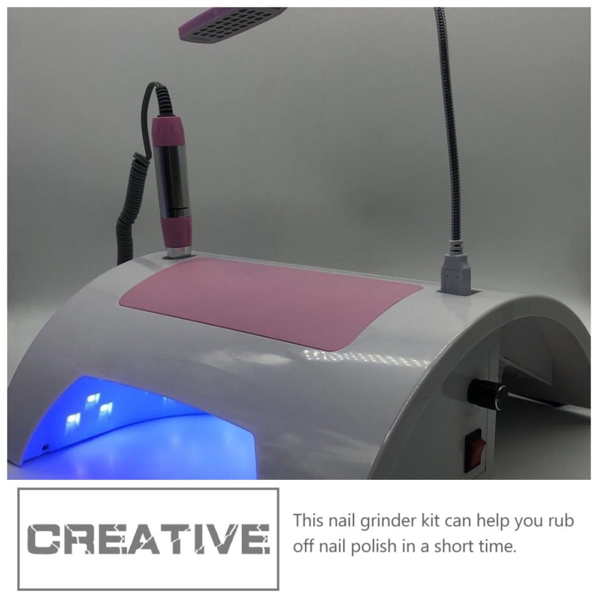 Machine à Polir les Ongles 60w Aspirateur et Lampe LED