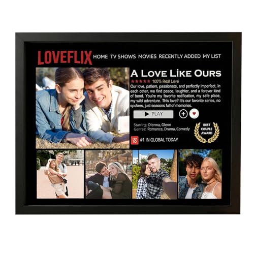 LogaPresent Personalized Loveflix Couple Frame, Custom...
