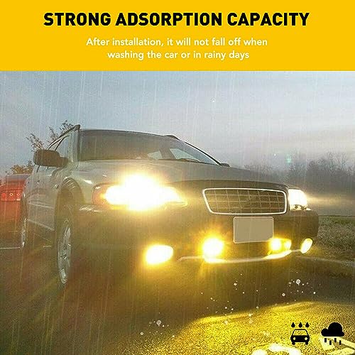 Image of KOMAS 12 inch X 48 inch Tint Vinyl Film Sticker Sheet Roll for Car Headlight, Tail Lights, Fog Lights with Squeegee + Cutter (Glossy Yellow)