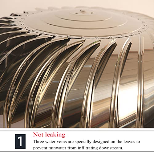 Rotierende Kaminhaube Edelstahl 200mm - Turbinenventilator Für Bessere Lüftung