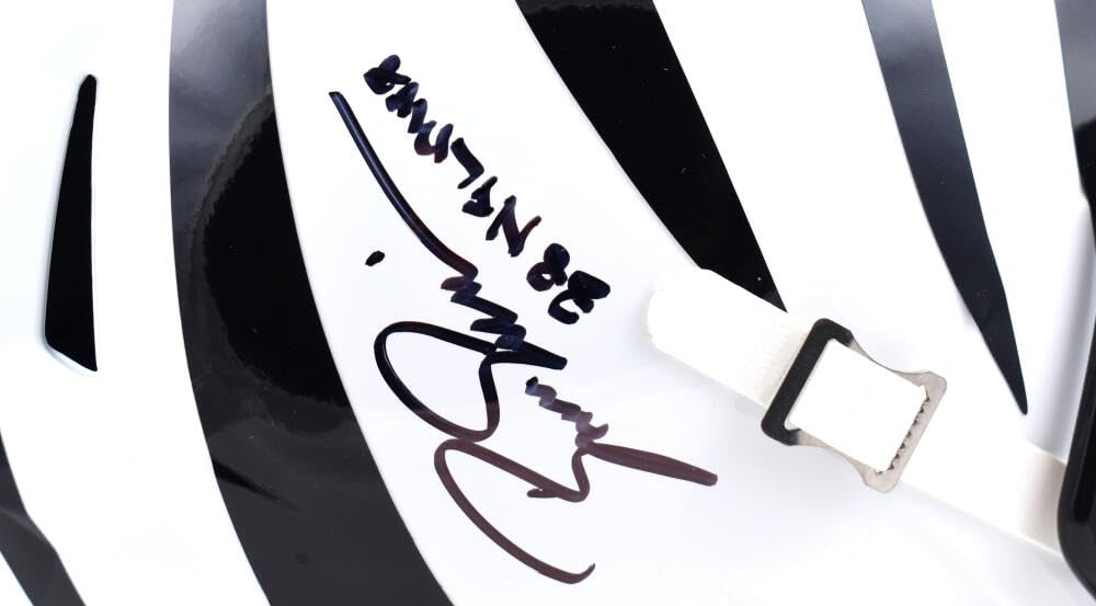 Boomer Esiason Autographed Bengals F/S Alternate 2022 Speed Helmet w/NFL MVP-Beckett W Hologram Black