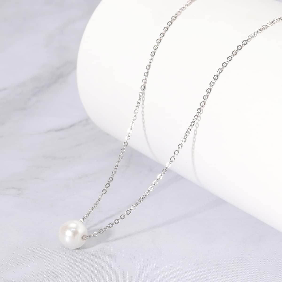 Pearl Necklaces for Women,14K Real Gold Plated Dainty Cute Pearl Necklace for Women Handmade Pearl Chain Necklace Everyday Jewelry Gift - Image 7