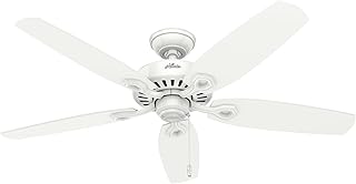 Hunter Fan Company 53240 Builder Elite Indoor Ceiling Fan with Pull Chain Control, 52 Inches, Snow White Finish Price In India
