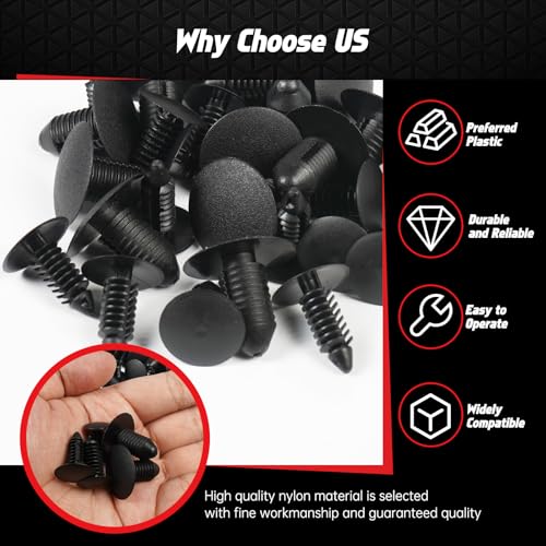 Remaches de nailon universales para eliminar ruidos y fijar guardabarros flojos de coche 3