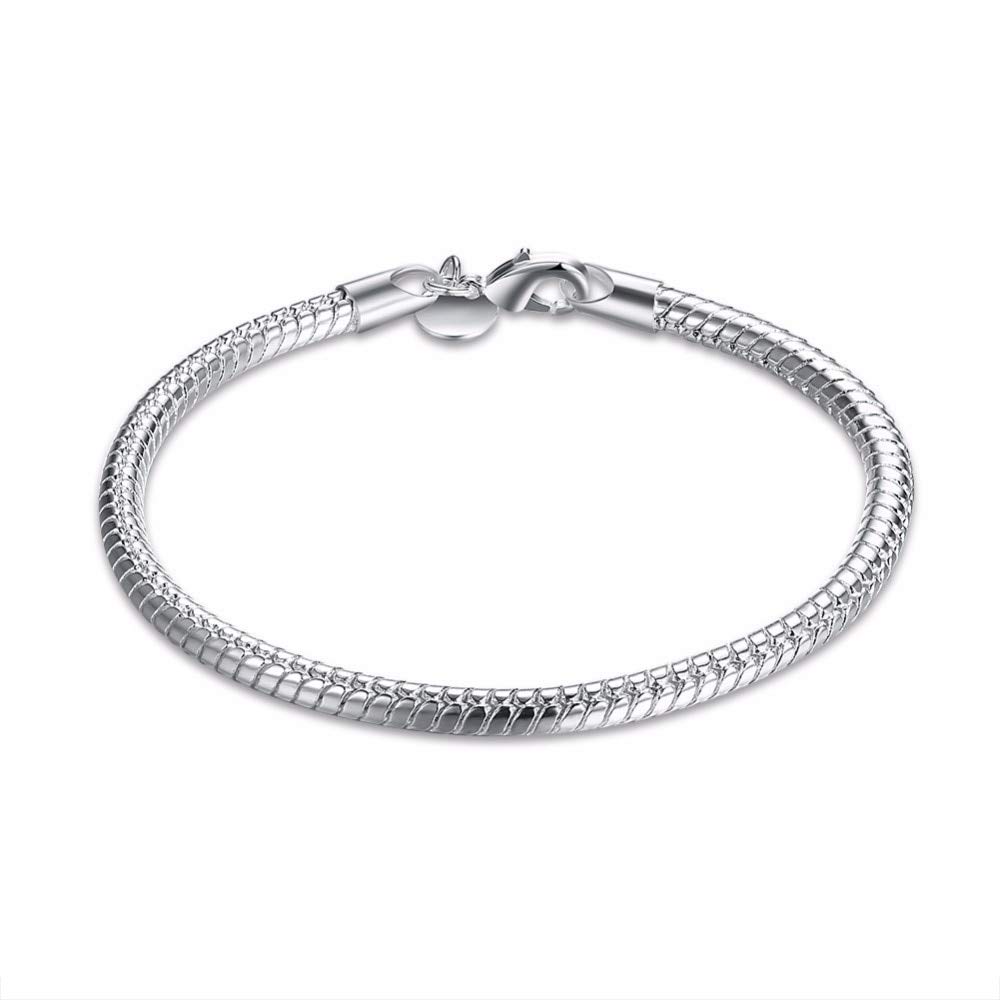 Pulsera de Cadena de Serpiente de 4mm para Mujer y niña, lo más Nuevo