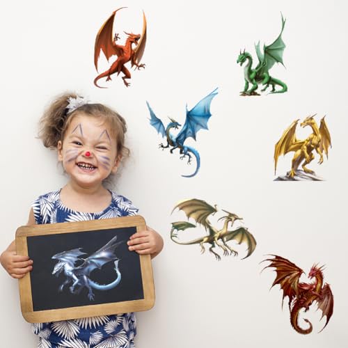 SUPERDANT 3D Wall Stickers 15 Pcs Pterosaur Wall Decals Dinosaur Wall Art Stickers Nursery Wall Stickers Vinyl wall Stickers Kids for Bedroom Restroom Playroom Wall Decoration