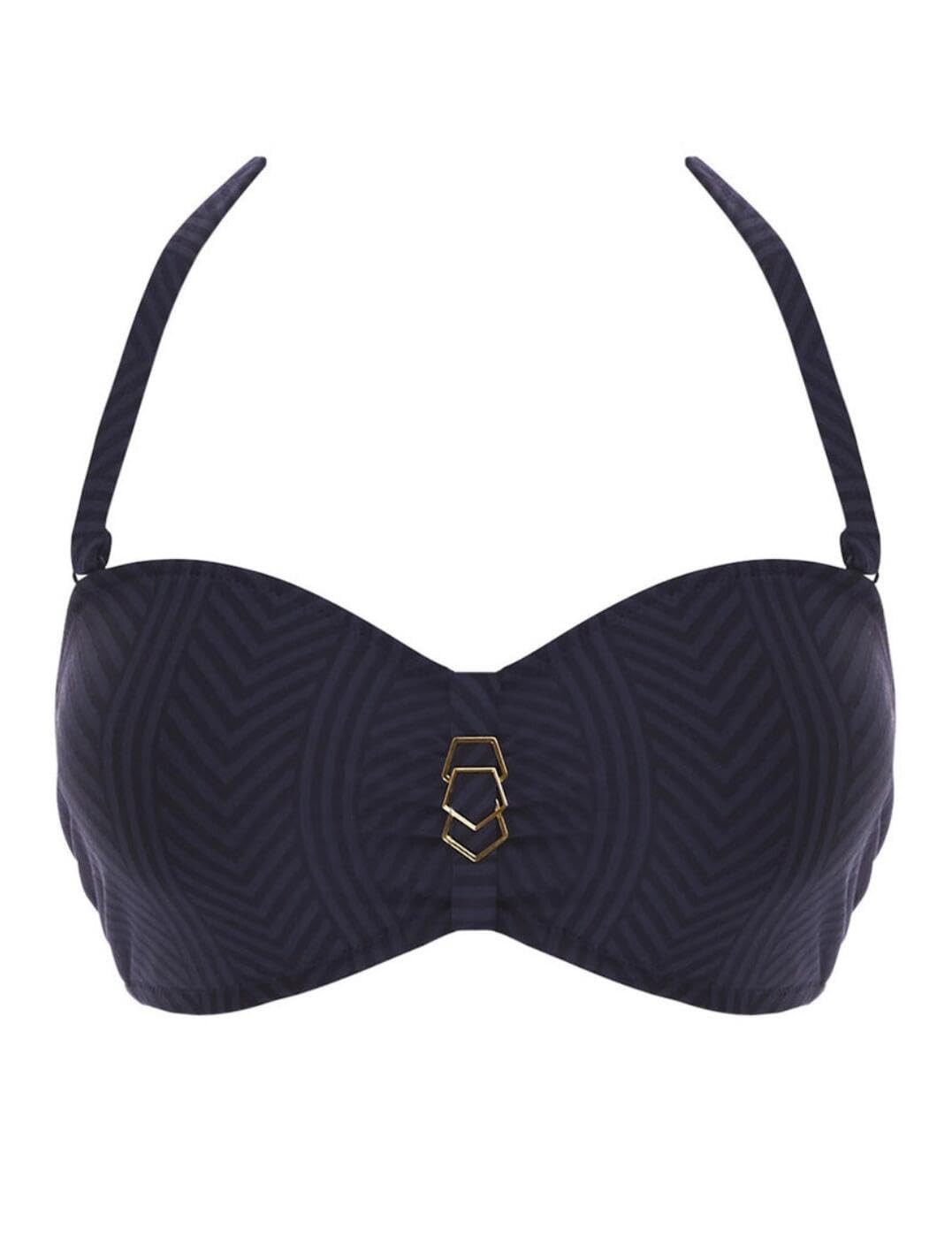 Fantasie Swim - Maglia a fascia lunga con armatura Long Island, blu, 85D
