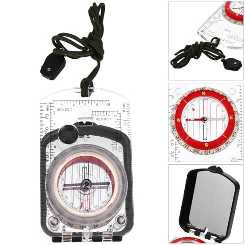 Brújula plegable ajustable KALLORY con regla para mapas miniatura 7