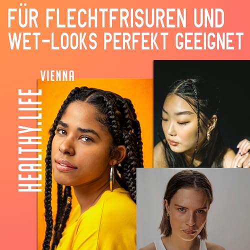 Foto von HLV - Haargel für Herren & Damen - extra starkes Styling Haar Gel, Haltefaktor 5, Vegan - starke festigende Form & Struktur - Haarstyling Gel - Haarpflege alle Haartypen (Jelly Extreme Styler 100ml)