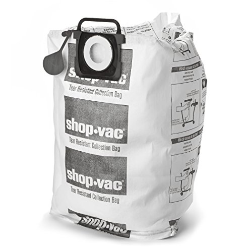 Image of Shop-Vac 9021433 Tear-Resistant Dry Collection Vacuum Bags, Fits 12-20 Gallon Tanks, Efficient Debris and Dust Collection, (2-Pack)