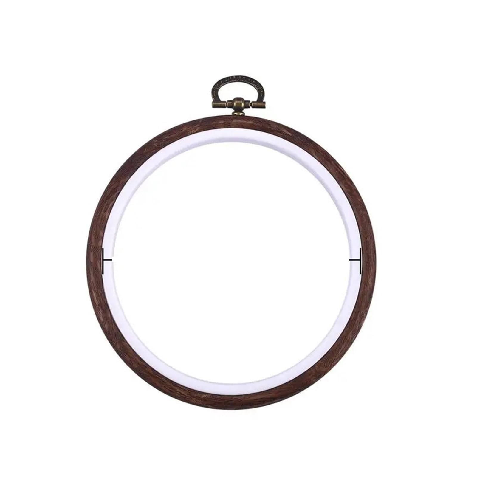 CHUDOU Mini Embroidery Hoop Set Round Oval Wooden Color Embroidery Hoops Frame Set Plastic Hoop Rings for DIY Cross Stitch Needle Craft Sewing Tool(12cm)