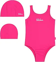 Maiô para Natação com touca Forrado Tecido Resistente a Agua Quente